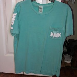 teal ‘pink’ t-shirt